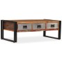 Solid recycled wood coffee table with 3 drawers 100x50x35 cm by vidaXL, Coffee table - Ref: Foro24-244941, Price: 183,33 €, D...