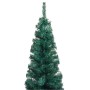 Vorbeleuchteter Weihnachtsbaum mit Lichtern und grünen Kugeln 150 cm von vidaXL, Weihnachtsbäume - Ref: Foro24-3077899, Preis...