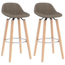 Kitchen stools 2 units gray taupe fabric by vidaXL, Kitchen stools - Ref: Foro24-289386, Price: 114,99 €, Discount: %