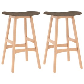 Kitchen stools 2 units brown fabric by vidaXL, Kitchen stools - Ref: Foro24-289390, Price: 122,37 €, Discount: %