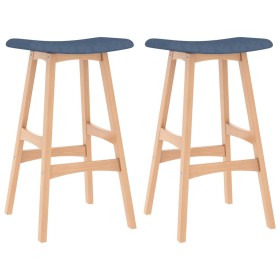 Kitchen stools 2 units blue fabric by vidaXL, Kitchen stools - Ref: Foro24-289391, Price: 104,99 €, Discount: %