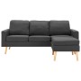 3-Sitzer-Sofa mit dunkelgrauer Stofffußstütze von vidaXL, Sofas - Ref: Foro24-288724, Preis: 441,63 €, Rabatt: %