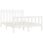 Solid white pine wood bed frame 140x200 cm by vidaXL, Beds and slatted bases - Ref: Foro24-3107029, Price: 138,41 €, Discount: %