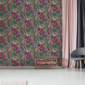 DUTCH WALLCOVERINGS Papel de pared Paradise Flower rosa de DUTCH WALLCOVERINGS, Papel pintado - Ref: Foro24-437435, Precio: 3...