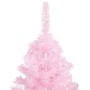 Künstlicher Weihnachtsbaum mit LEDs und rosa Stütze 120 cm PVC von vidaXL, Weihnachtsbäume - Ref: Foro24-3077411, Preis: 31,6...