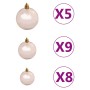 Beleuchteter Weihnachtsbaum mit Lichtern und rosa Kugeln 150 cm von vidaXL, Weihnachtsbäume - Ref: Foro24-3077584, Preis: 64,...