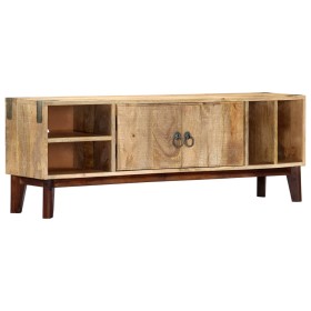 Massiver TV-Schrank aus rauem Mangoholz, 130 x 30 x 46 cm von vidaXL, TV-Möbel - Ref: Foro24-282747, Preis: 222,01 €, Rabatt: %