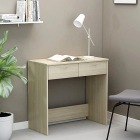 Escritorio madera contrachapada color roble Sonoma 80x40x75 cm de vidaXL, Escritorios - Ref: Foro24-801358, Precio: 60,16 €, ...