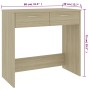 Sonoma oak plywood desk 80x40x75 cm by vidaXL, Desks - Ref: Foro24-801358, Price: 61,71 €, Discount: %