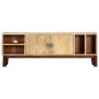 Solid rough mango wood TV cabinet 130x30x46 cm by vidaXL, TV Furniture - Ref: Foro24-282747, Price: 222,25 €, Discount: %