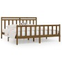 Estructura de cama madera maciza marrón miel 200x200 cm de vidaXL, Camas y somieres - Ref: Foro24-3107051, Precio: 165,01 €, ...