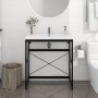 Black iron washbasin structure 79x38x83 cm by vidaXL, bathroom vanities - Ref: Foro24-338501, Price: 55,61 €, Discount: %