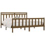 Estructura de cama madera maciza marrón miel 200x200 cm de vidaXL, Camas y somieres - Ref: Foro24-3107051, Precio: 165,01 €, ...