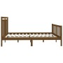 Estructura de cama madera maciza marrón miel 200x200 cm de vidaXL, Camas y somieres - Ref: Foro24-3107051, Precio: 165,01 €, ...