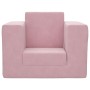 Rosafarbenes Kinderschlafsofa aus weichem Plüsch von vidaXL, Baby- und Kleinkindmöbel - Ref: Foro24-341850, Preis: 38,99 €, R...