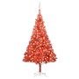 Árbol de Navidad preiluminado con luces y bolas rojo 240 cm de vidaXL, Arboles de navidad - Ref: Foro24-3077602, Precio: 126,...