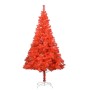 Árbol de Navidad preiluminado con luces y bolas rojo 240 cm de vidaXL, Arboles de navidad - Ref: Foro24-3077602, Precio: 126,...