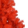 Árbol de Navidad preiluminado con luces y bolas rojo 240 cm de vidaXL, Arboles de navidad - Ref: Foro24-3077602, Precio: 126,...