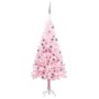 Árbol de Navidad preiluminado con luces y bolas rosa 180 cm de vidaXL, Arboles de navidad - Ref: Foro24-3077671, Precio: 54,2...