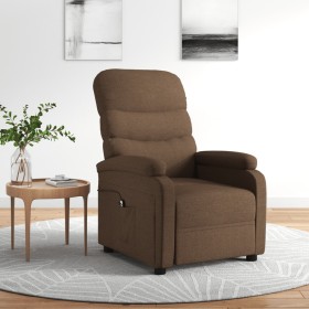 Sillón reclinable eléctrico de tela marrón de vidaXL, Sillones - Ref: Foro24-3073688, Precio: 258,99 €, Descuento: %