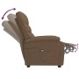 Sillón reclinable eléctrico de tela marrón de vidaXL, Sillones - Ref: Foro24-3073688, Precio: 258,77 €, Descuento: %