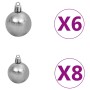 Pre-lit Christmas tree with lights and pink balls 180 cm by vidaXL, Christmas trees - Ref: Foro24-3077671, Price: 54,23 €, Di...