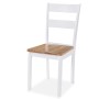 Juego de comedor de MDF y madera de caucho 3 piezas blanco de vidaXL, muebles para cocinas y comedores - Ref: Foro24-274942, ...