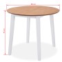 Esszimmergarnitur aus MDF und Gummiholz 3-teilig weiß von vidaXL, Möbelsets für Küchen und Esszimmer - Ref: Foro24-274942, Pr...