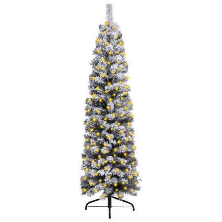 Árbol de Navidad artificial con LEDs y nieve PVC verde 120 cm de vidaXL, Arboles de navidad - Ref: Foro24-3077754, Precio: 35...