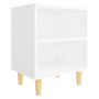 Bedside table with solid wood legs white 40x30x50 cm by vidaXL, Nightstands - Ref: Foro24-805779, Price: 48,29 €, Discount: %