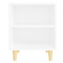 Bedside table with solid wood legs white 40x30x50 cm by vidaXL, Nightstands - Ref: Foro24-805779, Price: 48,29 €, Discount: %