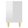 Nightstand with glossy white solid wood legs 40x30x50 cm by vidaXL, Nightstands - Ref: Foro24-805791, Price: 32,37 €, Discoun...