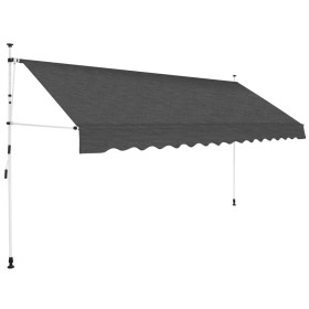 Toldo retráctil de operación manual antracita 400 cm de vidaXL, Toldos - Ref: Foro24-143692, Precio: 98,77 €, Descuento: %