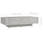 Betongrauer Couchtisch aus Holzwerkstoff, 100 x 49,5 x 31 cm von vidaXL, Couchtisch - Ref: Foro24-803393, Preis: 95,99 €, Rab...