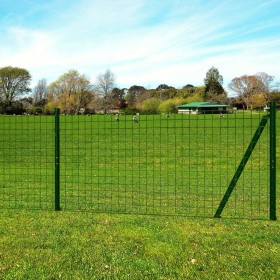 Euro Green Steel Fence 10x1.7 m by vidaXL, fence panels - Ref: Foro24-142378, Price: 169,47 €, Discount: %