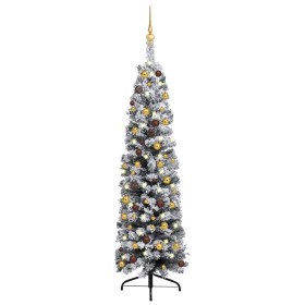 Künstlicher Weihnachtsbaum mit LEDs und grünen PVC-Kugeln 120 cm von vidaXL, Weihnachtsbäume - Ref: Foro24-3077807, Preis: 53...