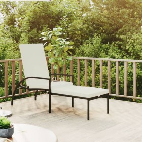 Braune Sonnenliege aus synthetischem Rattan mit Fußstütze von vidaXL, Liegen - Ref: Foro24-317628, Preis: 91,99 €, Rabatt: %