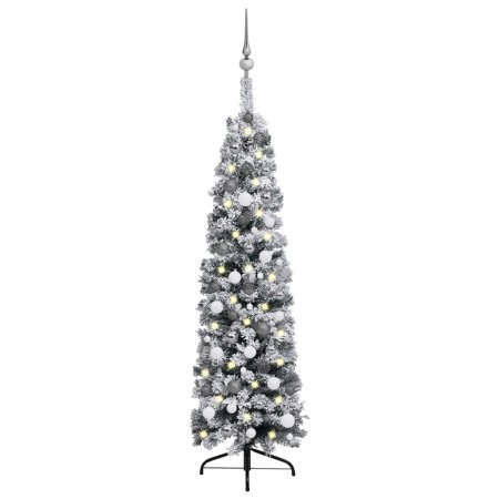 Árbol de Navidad preiluminado con luces y bolas verde 150 cm de vidaXL, Arboles de navidad - Ref: Foro24-3077904, Precio: 65,...