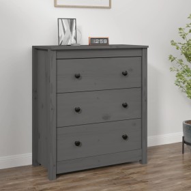 Solid gray pine wood sideboard 70x35x80 cm by vidaXL, Sideboards - Ref: Foro24-813736, Price: 108,99 €, Discount: %