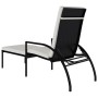 Black synthetic rattan sun lounger with footrest by vidaXL, Loungers - Ref: Foro24-317629, Price: 101,94 €, Discount: %