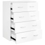 Sideboard with 4 glossy white drawers 60x30.5x71 cm by vidaXL, Sideboards - Ref: Foro24-342579, Price: 79,64 €, Discount: %