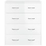 Sideboard with 4 glossy white drawers 60x30.5x71 cm by vidaXL, Sideboards - Ref: Foro24-342579, Price: 79,64 €, Discount: %