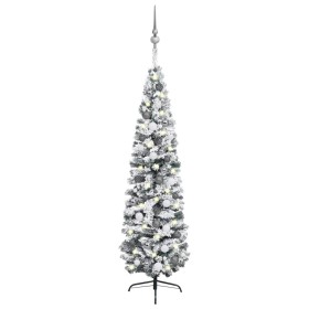 Beleuchteter Weihnachtsbaum mit Lichtern und grünen Kugeln 210 cm von vidaXL, Weihnachtsbäume - Ref: Foro24-3077906, Preis: 8...