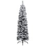 Árbol de Navidad delgado con luces, bolas y nieve verde 120 cm de vidaXL, Arboles de navidad - Ref: Foro24-3077903, Precio: 4...