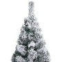 Slim Christmas tree with lights, balls and green snow 120 cm by vidaXL, Christmas trees - Ref: Foro24-3077903, Price: 47,04 €...