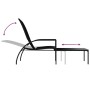 Sun loungers with footrest 2 units black synthetic rattan by vidaXL, Loungers - Ref: Foro24-317632, Price: 180,48 €, Discount: %