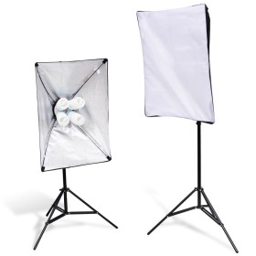 Soportes de luces con softbox 2 unidades de vidaXL, Flashes e iluminaciones de estudio - Ref: Foro24-190189, Precio: 129,99 €...