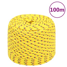 Yellow polypropylene boat rope 6 mm 100 m by vidaXL, Ropes and metal cords - Ref: Foro24-152604, Price: 24,99 €, Discount: %