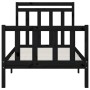 Estructura de cama madera maciza negro 90x200 cm de vidaXL, Camas y somieres - Ref: Foro24-3107017, Precio: 148,37 €, Descuen...