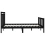 Black solid wood bed frame 140x200 cm by vidaXL, Beds and slatted bases - Ref: Foro24-3107032, Price: 195,27 €, Discount: %